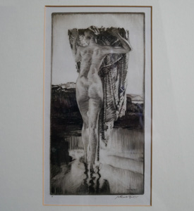 A hobnail cut glass compote and cover Circa 1800