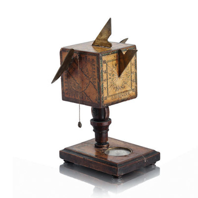 Unusual tabletop treen sundial