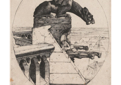 DY Cameron Scottish Art etching Gargoyle