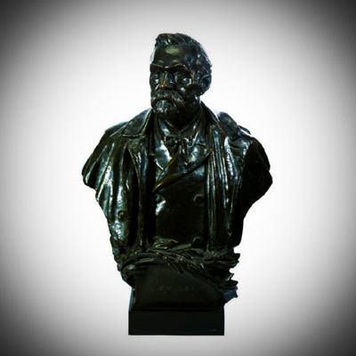 Alfred Nobel bronze bust